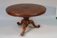 An early 19thC rosewood centre table