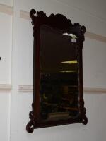 A George III style mahogany framed pier glass