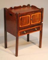 A late 18thC mahogany pot cupboard