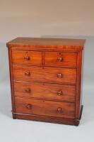 A 19thC chest of two over three drawers