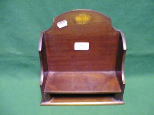 An early 20thC mahogany card stand