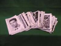 A qty early and mid 20thC sepia and black and white celebrity postcards