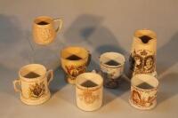 Royal commemorative tankards and an enamelled tankard commemorating Queen Victoria's Diamond jubilee