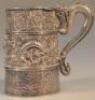 A late 19thC Chinese white metal tankard