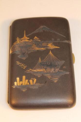 A Japanese Komei style rectangular cigarette case