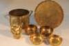 Various items of Japanese and Chinese brass ware