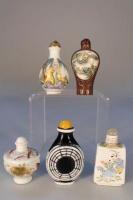 Five Chinese snuff bottles