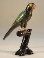 A modern cloisonné parrot