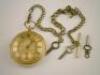 An 18ct gold cased open faced pocket watch