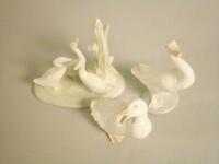 One Lladro figure of a duck together with