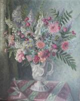 H Dunnet. Still life with flowers