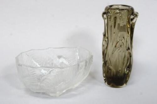 Two Studio Glass vases