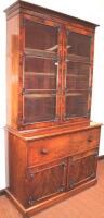 A Victorian flamed mahogany bookcase