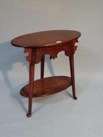 An unusual 19thC oak corner table