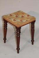 A Victorian mahogany stool