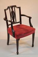 A 19thC mahogany open carver chair