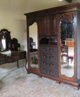 A late Victorian part bedroom suite by Maple & Co.