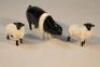 A Beswick Pig and a pair of Beswick sheep