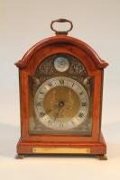 A modern George II style mahogany mantel clock