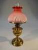 A Victorian small brass oil lamp