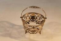 An Edward VII silver sugar basket