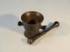 A 19thC bronze pestle and mortar