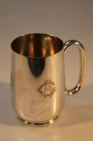 A late Victorian silver tankard