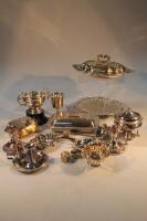 A collection of electroplated wares