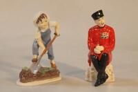 A Royal Worcester figure Saturday's Child Works Hard For a Living and a Coalport figure of a Chelsea