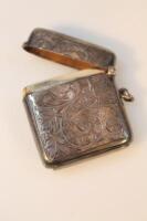 A George V silver vesta case