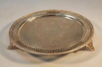 A Victorian silver circular tray