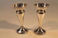 A pair of late Victorian silver specimen vases