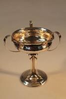 An Edward VII planished silver pedestal bowl