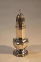 A George V silver sugar castor