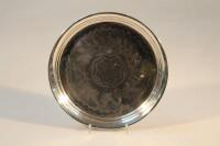A George V silver circular tray