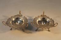 A pair of Edward VII Scottish silver tazzas
