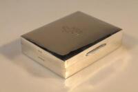 A modern silver cigarette box