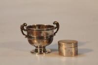 An Edward VII silver miniature two handled trophy cup