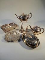 A small group of plated wares