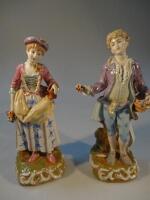 A pair of modern German porcelain figures