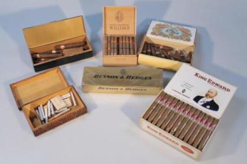 Assorted cigarettes and cigars to include King Edwards.