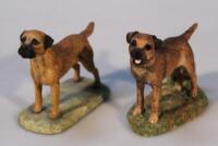 Two Border Fine Arts figures of lakeland terriers.