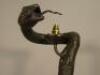 After Edgar Brandt. A bronze floor lamp in the form of a snake - 2