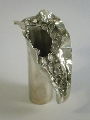 A modern silver vase