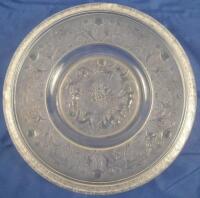 A Heinrich Hoffmann Czechoslovakian frosted glass plate