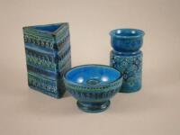 Three items of Botissi Italian Art pottery