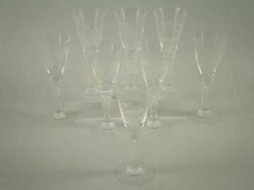 A set of eight limited edition Dartington lead crystal goblets