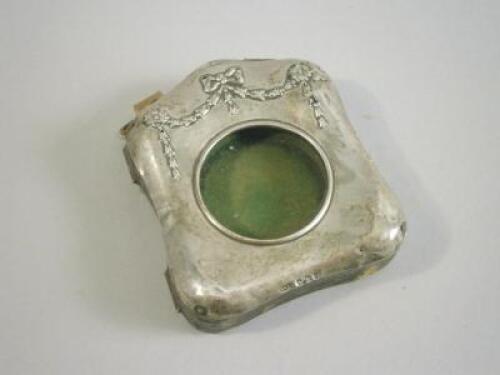 An Edwardian silver mounted watch case