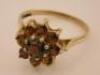 A 9ct gold floral cluster ring