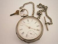 An American silver pocket watch